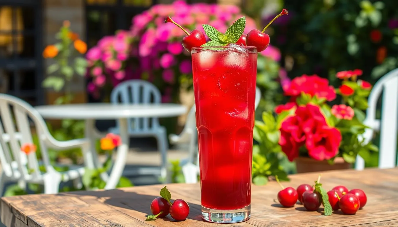 tart cherry juice mocktail