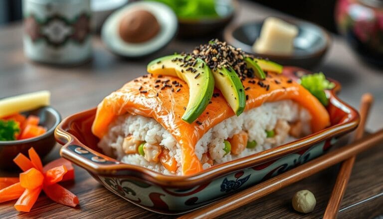 salmon sushi bake recipe​